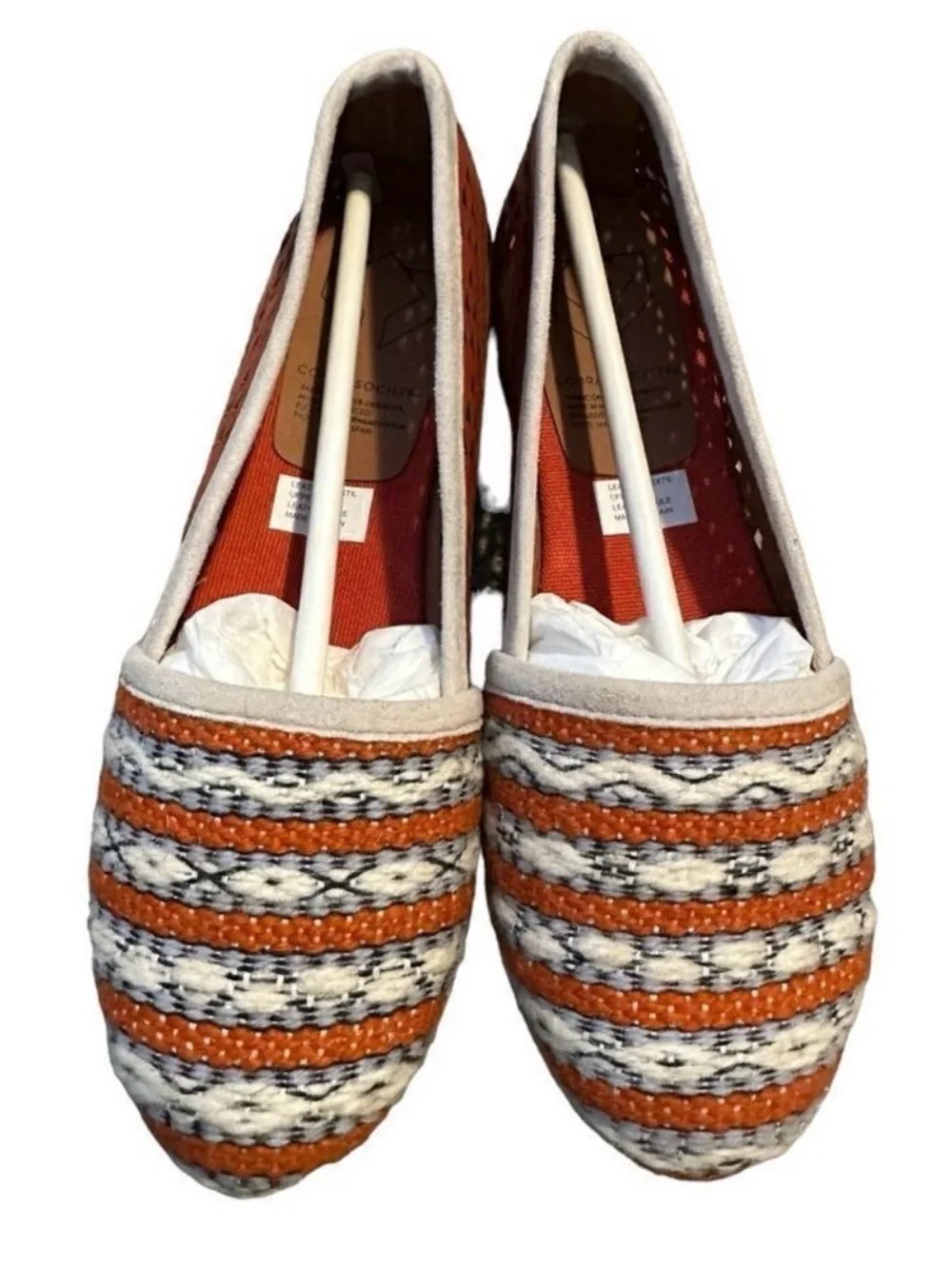 NWOB Cobra Society Women Wool & Leather Laser Cut Tapestry Espadrilles Size 7